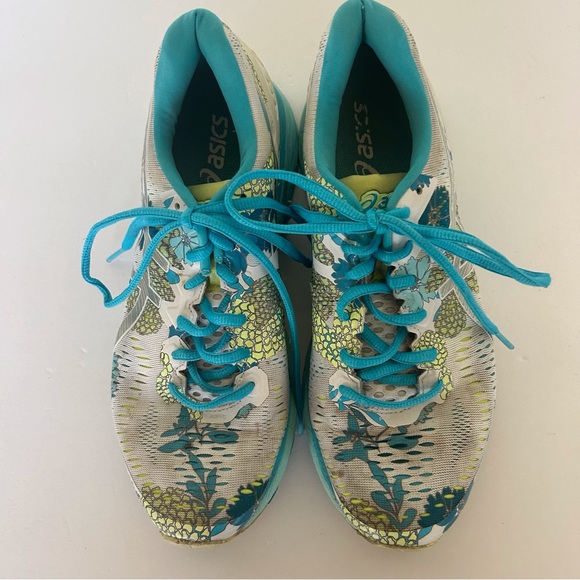 ASICS GEL KAYANO 23 WHITE FLORAL SNEAKERS SIZE 8.5 - Picture 2 of 15